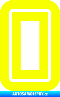 Samolepka Startovní číslo 0 typ 7 Fluorescentní žlutá