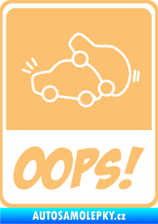 Samolepka Oops love cars 001 béžová