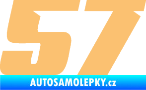 Samolepka Startovní číslo 57 typ 6 béžová