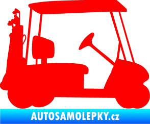 Samolepka Golfista 012 pravá vozík Fluorescentní červená