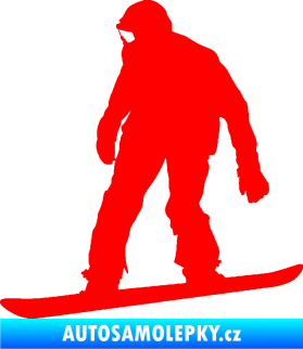 Samolepka Snowboard 027 levá Fluorescentní červená