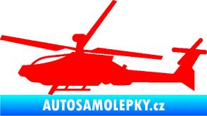 Samolepka Vrtulník 013 levá Fluorescentní červená