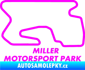 Samolepka Okruh Miller Motorsport Park outer Fluorescentní růžová