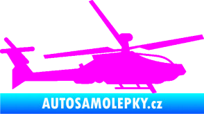 Samolepka Vrtulník 013 pravá Fluorescentní růžová