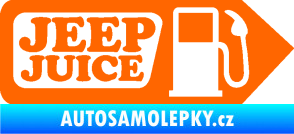 Samolepka Jeep juice symbol tankování Fluorescentní oranžová