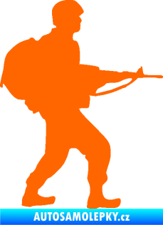 Samolepka Voják 016 pravá Fluorescentní oranžová