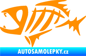 Samolepka Ryba kostra  007 levá oranžová