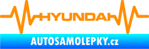Samolepka Srdeční tep 047 Hyundai oranžová
