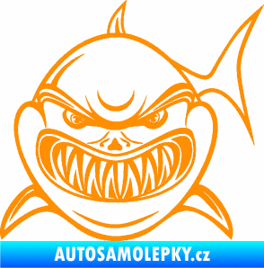 Samolepka Žralok 014 levá oranžová