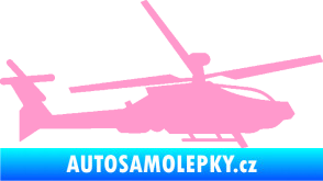 Samolepka Vrtulník 013 pravá světle růžová