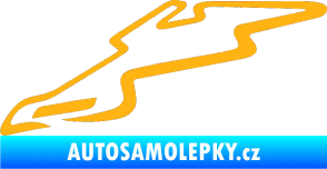 Samolepka Okruh Automotodrom Brno světle oranžová
