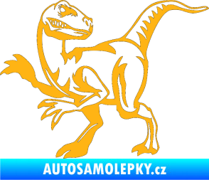 Samolepka Tyrannosaurus Rex 003 levá světle oranžová