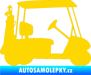 Samolepka Golfista 012 pravá vozík jasně žlutá