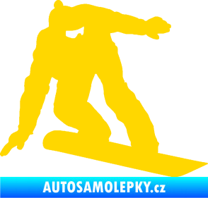 Samolepka Snowboard 025 pravá jasně žlutá
