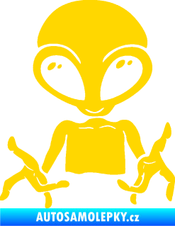 Samolepka UFO 006 levá jasně žlutá