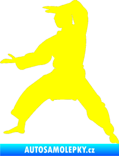Samolepka Karate 006 levá žlutá citron