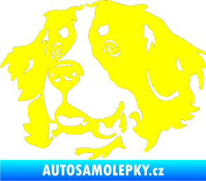 Samolepka Pes 131 levá bernský salašnický pes žlutá citron