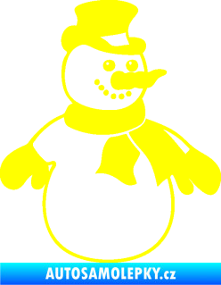 Samolepka Sněhulák 002 pravá vánoční dekor žlutá citron