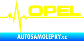 Samolepka Srdeční tep 036 pravá Opel žlutá citron