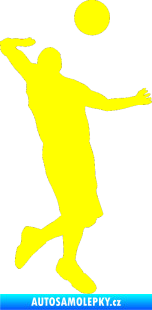 Samolepka Voleybal 001 pravá žlutá citron