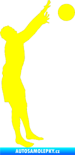 Samolepka Voleybal 006 pravá žlutá citron