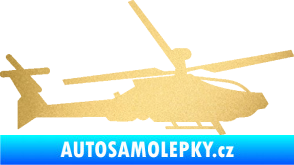 Samolepka Vrtulník 013 pravá zlatá metalíza