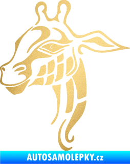 Samolepka Žirafa 003 levá zlatá metalíza