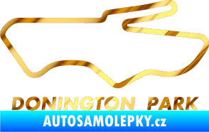 Samolepka Okruh Donington Park chrom fólie zlatá zrcadlová
