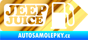 Samolepka Jeep juice symbol tankování chrom fólie zlatá zrcadlová
