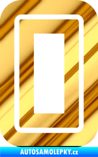 Samolepka Startovní číslo 0 typ 7 chrom fólie zlatá zrcadlová
