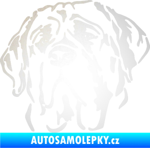 Samolepka Pes 125 levá anglický mastif odrazková reflexní bílá