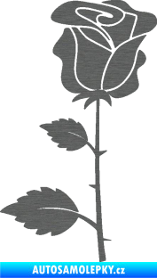 Samolepka Růže 007 levá škrábaný titan