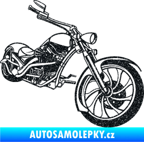 Samolepka Motorka chopper 002 pravá Ultra Metalic černá