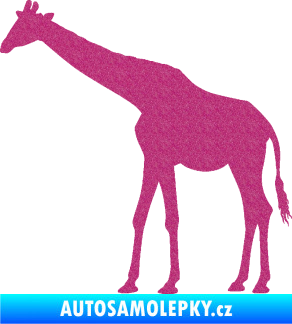 Samolepka Žirafa 002 levá Ultra Metalic růžová