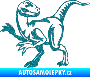 Samolepka Tyrannosaurus Rex 003 levá Ultra Metalic tyrkysová