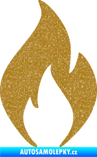 Samolepka Oheň 001 plamen Ultra Metalic zlatá