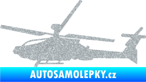 Samolepka Vrtulník 013 levá Ultra Metalic stříbrná metalíza