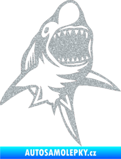 Samolepka Žralok 011 pravá Ultra Metalic stříbrná metalíza