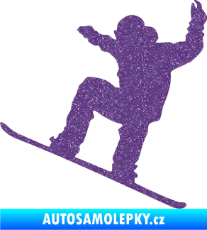 Samolepka Snowboard 003 levá Ultra Metalic fialová