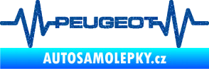 Samolepka Srdeční tep 053 Peugeot Ultra Metalic modrá