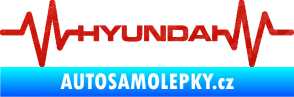 Samolepka Srdeční tep 047 Hyundai 3D karbon červený