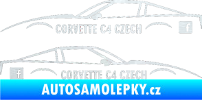 Samolepka Corvette C4 FB 3D karbon bílý