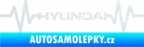 Samolepka Srdeční tep 047 Hyundai 3D karbon bílý