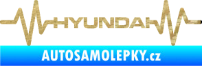 Samolepka Srdeční tep 047 Hyundai 3D karbon zlatý