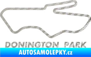 Samolepka Okruh Donington Park 3D karbon stříbrný