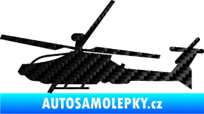 Samolepka Vrtulník 013 levá 3D karbon černý