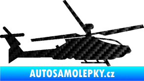 Samolepka Vrtulník 013 pravá 3D karbon černý