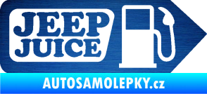 Samolepka Jeep juice symbol tankování škrábaný kov modrý