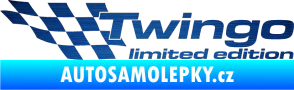 Samolepka Twingo limited edition levá škrábaný kov modrý