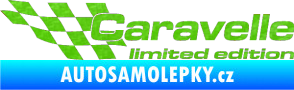 Samolepka Caravelle limited edition levá 3D karbon zelený kawasaki